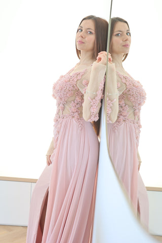 Pink Long Sleeves dress