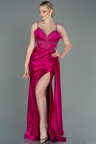 Pink Floor Length Dress with Strap neckline