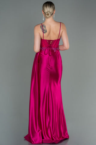 Pink Floor Length Dress with Strap neckline