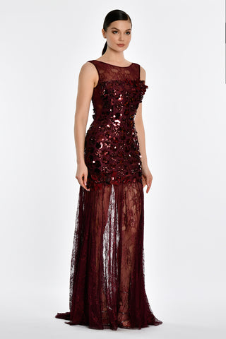 Red Floor Length gown