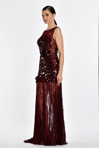 Red Floor Length gown