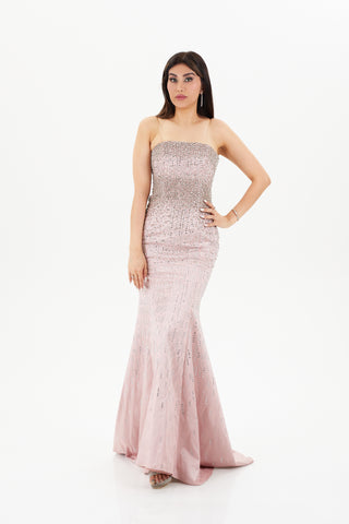 Beaded Pink Gown