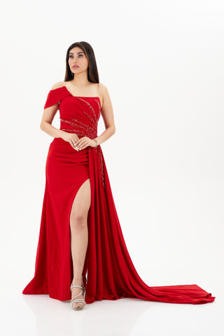 red gown