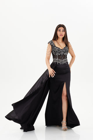 Black floor length gown