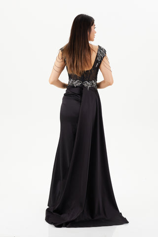 Black floor length gown