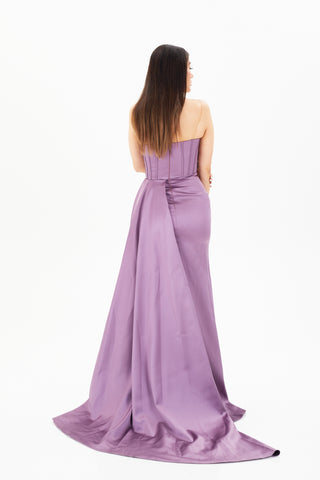 Purple floor length dress