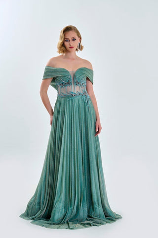 Green Floor-Length Gown