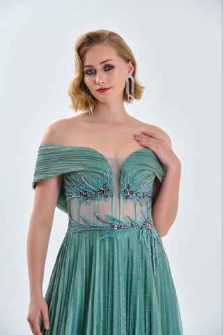 Green Floor-Length Gown