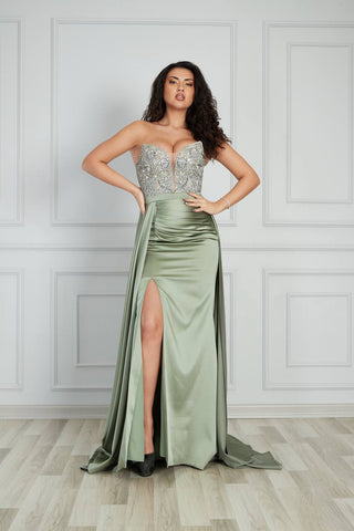 Green Floor Length Dress