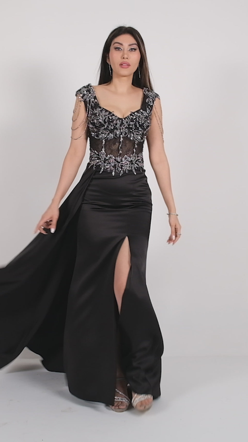 Black floor length gown