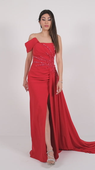 red gown