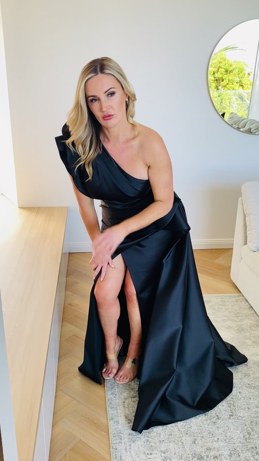 Black Satin Dress