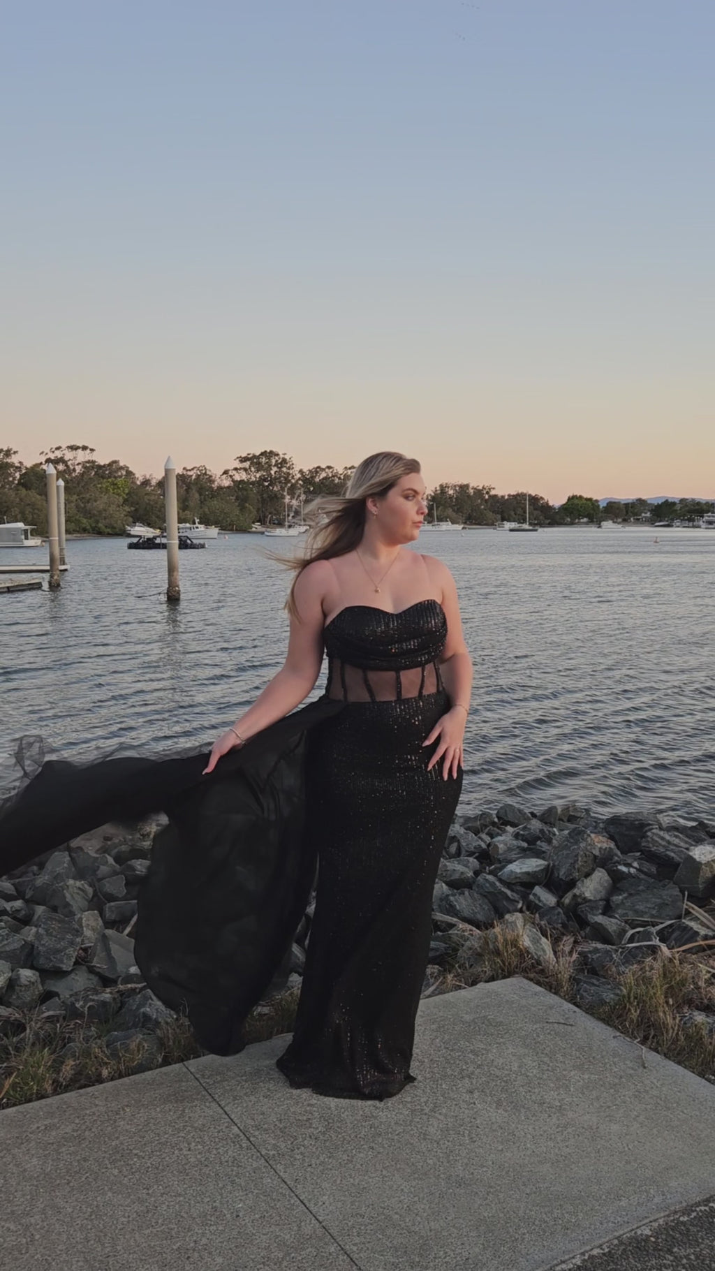 Black Floor Length Dress